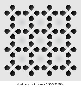 Abstract background with black squares figures and gray wallpaper