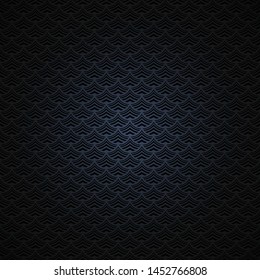 Abstract background of black stylized waves of sea or ocean water, with gradient coloring and darkening to the edges. Vector illustration for web banner design and printing