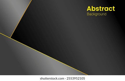 abstract background with black theme and gold trim