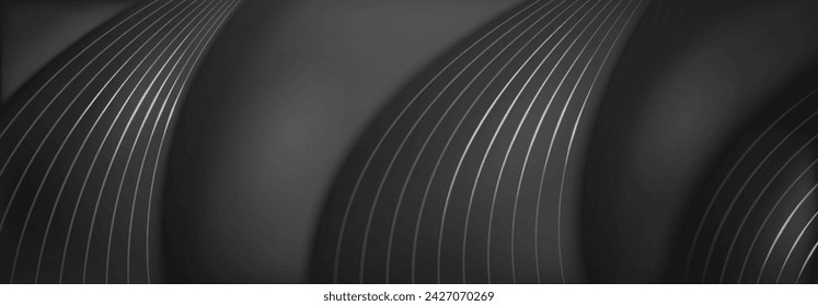 Fondo abstracto en tonos negros hechos de superficies lisas y rayadas