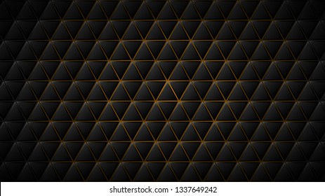 Abstract background of black triangle tiles with yellow gaps between them