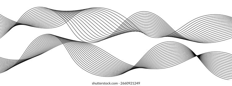 abstract background with black wavy lines