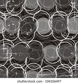Abstract background with black and white circles