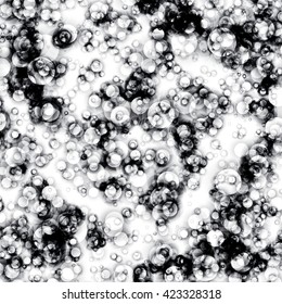 Abstract Background with Black and White Circles