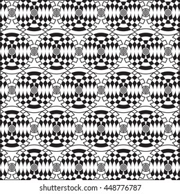 Abstract background of black and white circles and gears