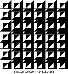 Abstract background, black and white color, square and triangle.