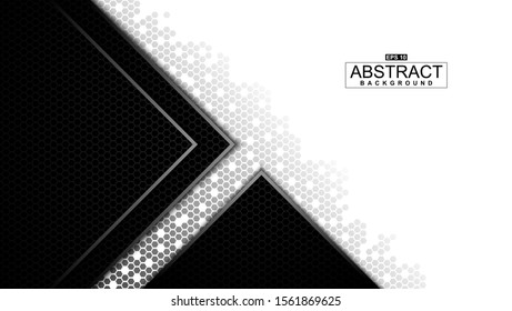 Abstract background black and white color modern design, message board for text. Background for template design. vector illustration EPS 10