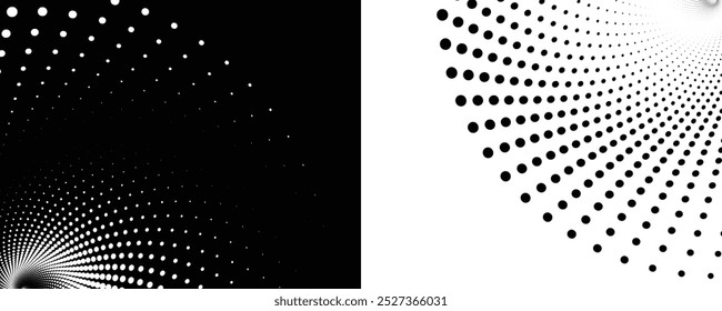 Fondo Abstractas Diseño de Vector de líneas punteadas de color blanco y negro
