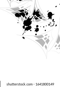 Abstract background, black and white colors, Ink stains.