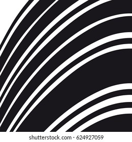Abstract background. Black and white curve lines