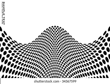 Abstract background with black and white dots and copy space