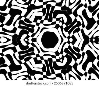 abstract background black and white ethnic pattern