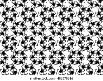 abstract background black and white, white flowers, background for presentation