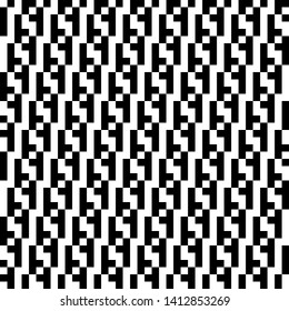 Abstract background. Black and white geometric texture. Seamless pattern.