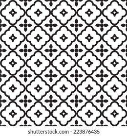 Abstract background with Black and white geometric pattern vector illustration .