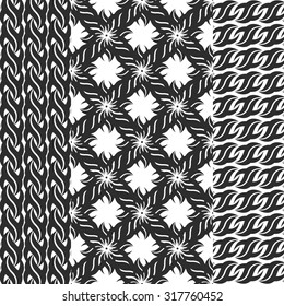 Abstract background - black and white geometric pattern seamless