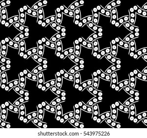 Abstract background. Black and white geometric seamless pattern in modern stylish. Vector seamless pattern
