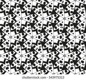 Abstract background. Black and white geometric seamless pattern in modern stylish. Vector seamless pattern