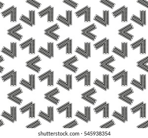 Abstract background. Black and white geometric seamless pattern in modern stylish. Vector seamless pattern