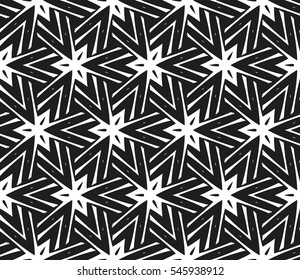 Abstract background. Black and white geometric seamless pattern in modern stylish. Vector seamless pattern