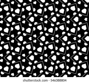 Abstract background. Black and white geometric seamless pattern in modern stylish. Vector seamless pattern