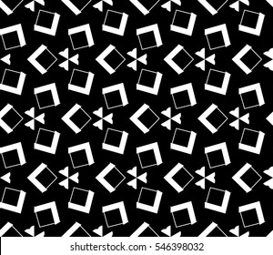 Abstract background. Black and white geometric seamless pattern in modern stylish. Vector seamless pattern