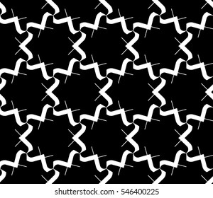 Abstract background. Black and white geometric seamless pattern in modern stylish. Vector seamless pattern