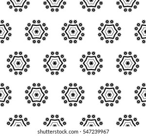 Abstract background. Black and white geometric seamless pattern in modern stylish. Vector seamless pattern