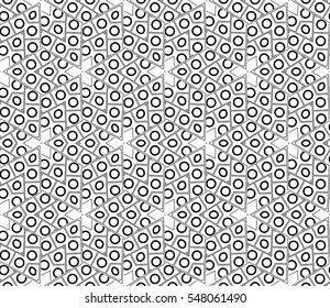 Abstract background. Black and white geometric seamless pattern in modern stylish. Vector seamless pattern