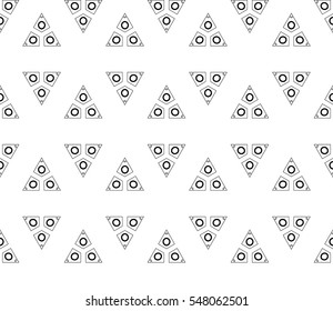 Abstract background. Black and white geometric seamless pattern in modern stylish. Vector seamless pattern