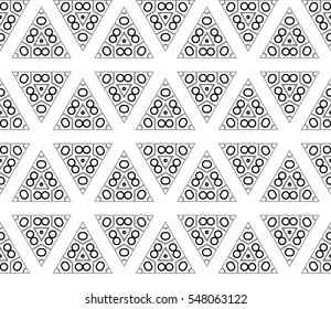 Abstract background. Black and white geometric seamless pattern in modern stylish. Vector seamless pattern