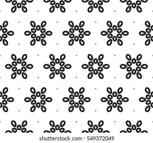 Abstract background. Black and white geometric seamless pattern in modern stylish. Vector seamless pattern