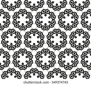 Abstract background. Black and white geometric seamless pattern in modern stylish. Vector seamless pattern