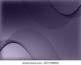 Abstract background with black and white  gradient flowing wave line stock illustration.