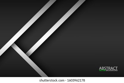 Abstract background with black and white layers above each other, modern design template for your business, vector illustration with oblique stripes and lines