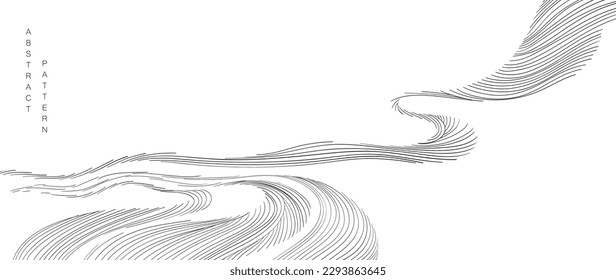 abstract background with black and white lines and art natural landscape background 