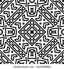 Fondo abstracto con mandala en blanco y negro. Muestra de vector geométrico única. Perfecto para el fondo del sitio, papel envolvente, papel tapiz, textil y diseño de superficie. 