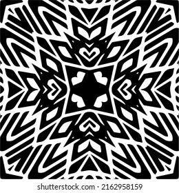Abstract background with black and white mandala. Unique geometric vector swatch. Perfect for site backdrop, wrapping paper, wallpaper, textile and surface design. 