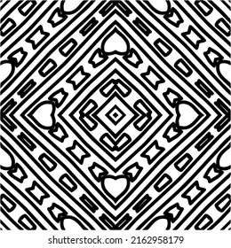 Abstract background with black and white mandala. Line art.Unique geometric vector swatch. Perfect for site backdrop, wrapping paper, wallpaper, textile and surface design. 