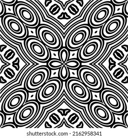 Abstract background with black and white mandala. Unique geometric vector swatch. Perfect for site backdrop, wrapping paper, wallpaper, textile and surface design. 