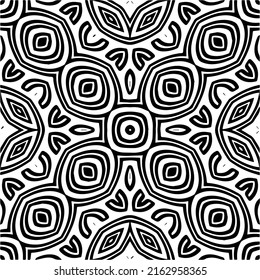 Fondo abstracto con mandala en blanco y negro. Muestra de vector geométrico única. Perfecto para el fondo del sitio, papel envolvente, papel tapiz, textil y diseño de superficie. 