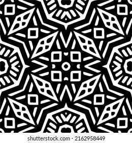 Abstract background with black and white mandala. Unique geometric vector swatch. Perfect for site backdrop, wrapping paper, wallpaper, textile and surface design. 