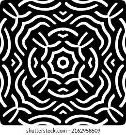 Abstract background with black and white mandala. Unique geometric vector swatch. Perfect for site backdrop, wrapping paper, wallpaper, textile and surface design. 