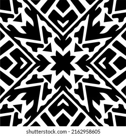Abstract background with black and white mandala. Unique geometric vector swatch. Perfect for site backdrop, wrapping paper, wallpaper, textile and surface design. 