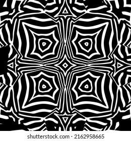 Fondo abstracto con mandala en blanco y negro. Muestra de vector geométrico única. Perfecto para el fondo del sitio, papel envolvente, papel tapiz, textil y diseño de superficie. 