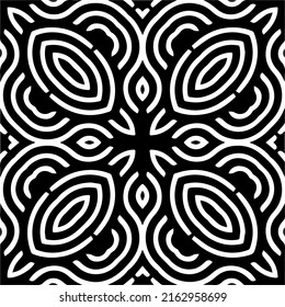 Abstract background with black and white mandala. Unique geometric vector swatch. Perfect for site backdrop, wrapping paper, wallpaper, textile and surface design. 