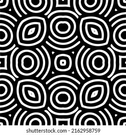 Abstract background with black and white mandala. Unique geometric vector swatch. Perfect for site backdrop, wrapping paper, wallpaper, textile and surface design. 