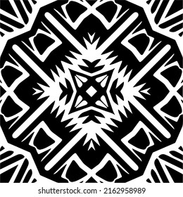 Abstract background with black and white mandala. Unique geometric vector swatch. Perfect for site backdrop, wrapping paper, wallpaper, textile and surface design. 