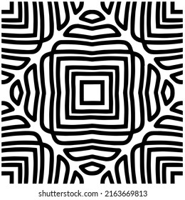 

Abstract background with black and white mandala. Unique geometric vector swatch. Perfect for site backdrop, wrapping paper, wallpaper, textile and surface design. 