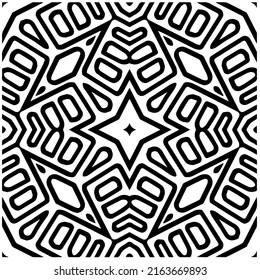 
Fondo abstracto con mandala en blanco y negro. Muestra de vector geométrico única. Perfecto para el fondo del sitio, papel envolvente, papel tapiz, textil y diseño de superficie. 